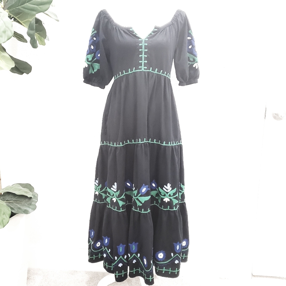 Anthropologie Roller Rabbit Lavandou Zara Maxi Dress In Nicolor Size Small